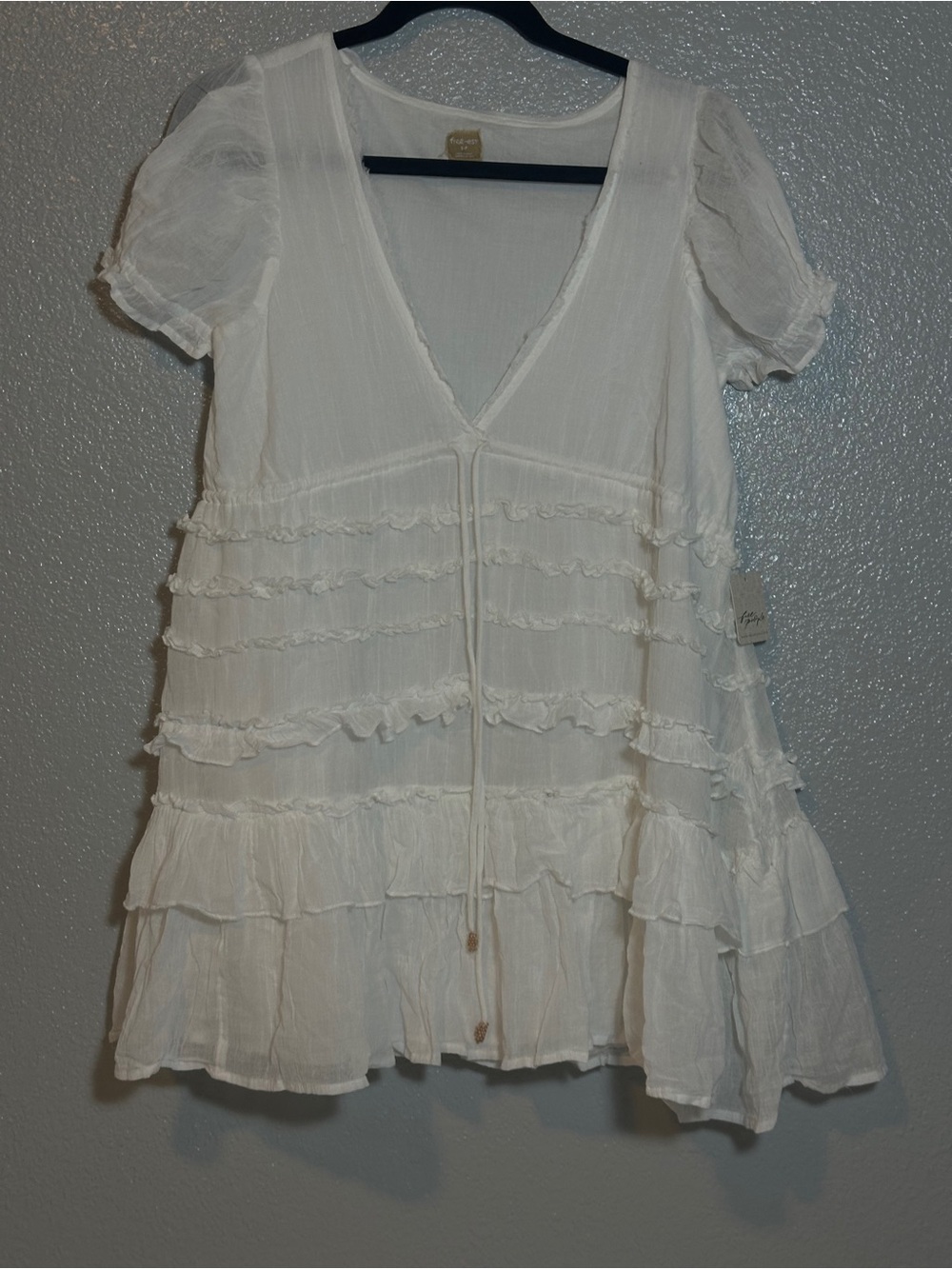 Free People Darcy Mini Dress Ivory 
Size Small